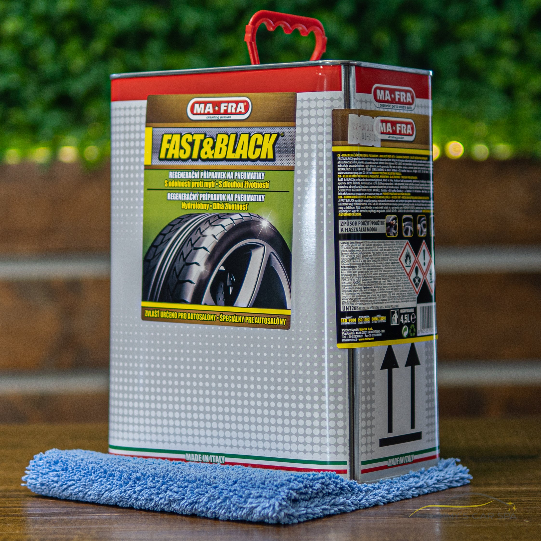 Ma-Fra Fast & Black gumiabroncs ápoló, 4,5l