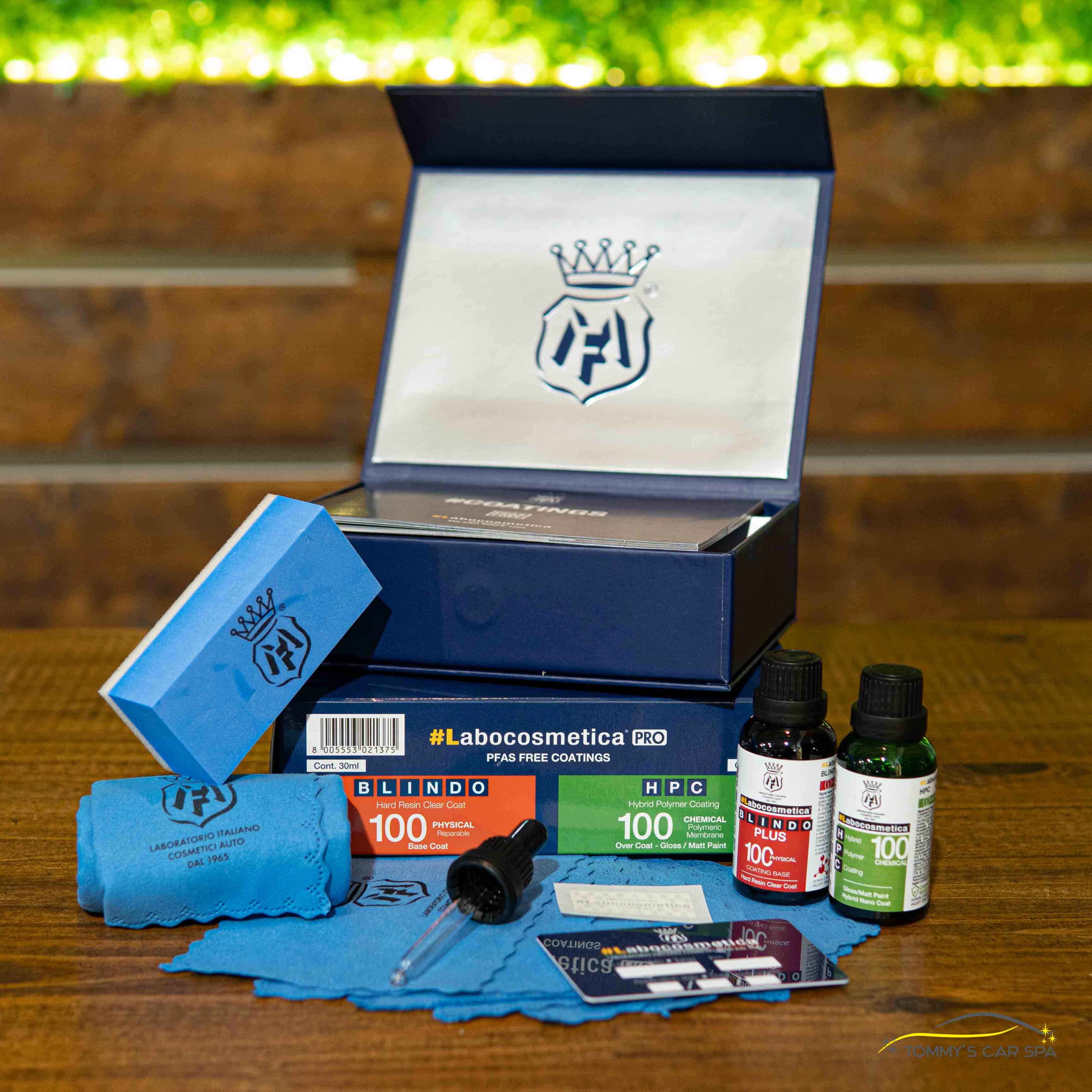 Labocosmetica BLINDO HPC rezintechnológiás kerámiabevonat rendszer, autó kerámia bevonat, kerámiabevonat autóra, kerámia bevonatok